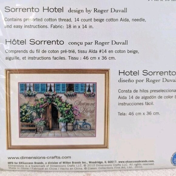 Dimensions Sorrento Hotel Counted Cross Stitch Kit New 14" x 10" 70-35270 - Picture 4 of 6